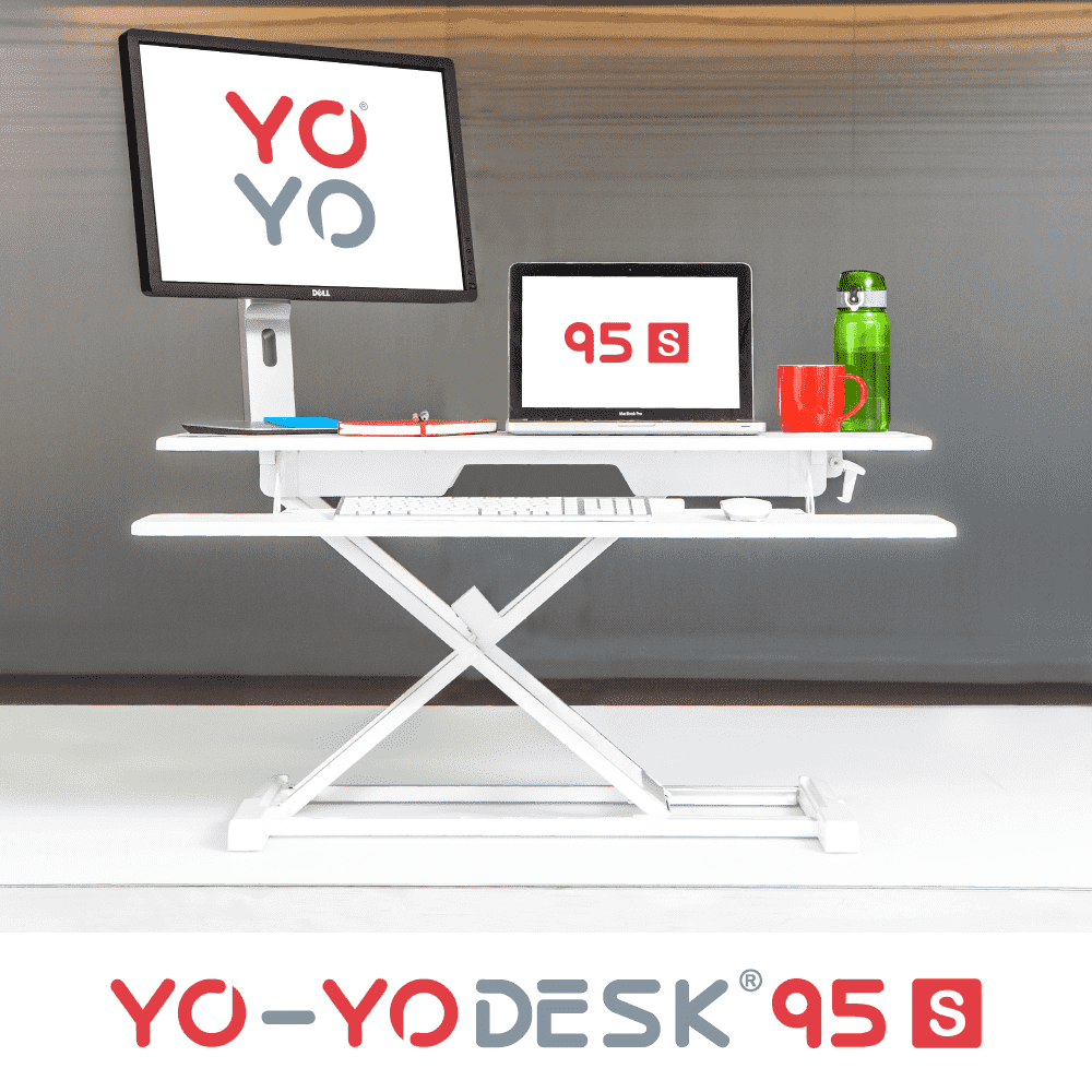 Yo-Yo DESK 95-S White Front View