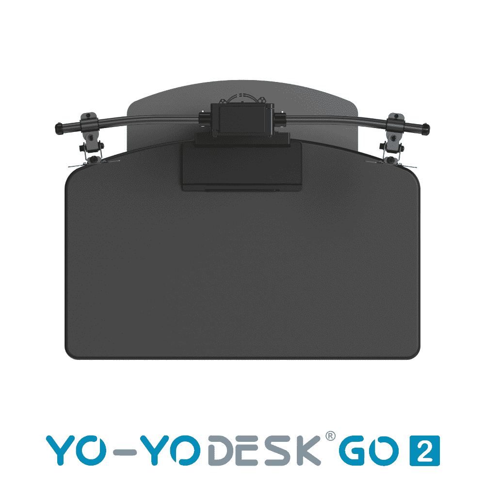 Yo-Yo DESK GO 2 Black Side View Folded